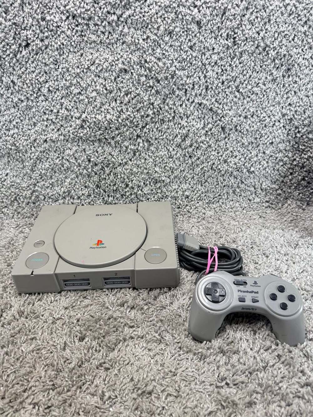 Sony PlayStation PS1 Console SCPH-1001 with Interact PiranhaPad Controller